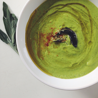 CREAMY ZUCCHINI SOUP WITH HEMP SEEDS & CRISPY SAGE. | Kale & Caramel