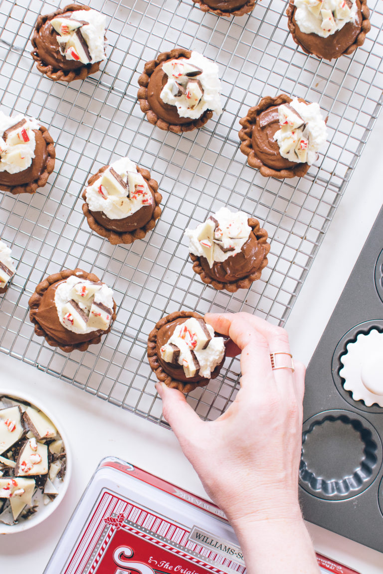 MINI PEPPERMINT CHOCOLATE MOUSSE TARTS. Kale & Caramel