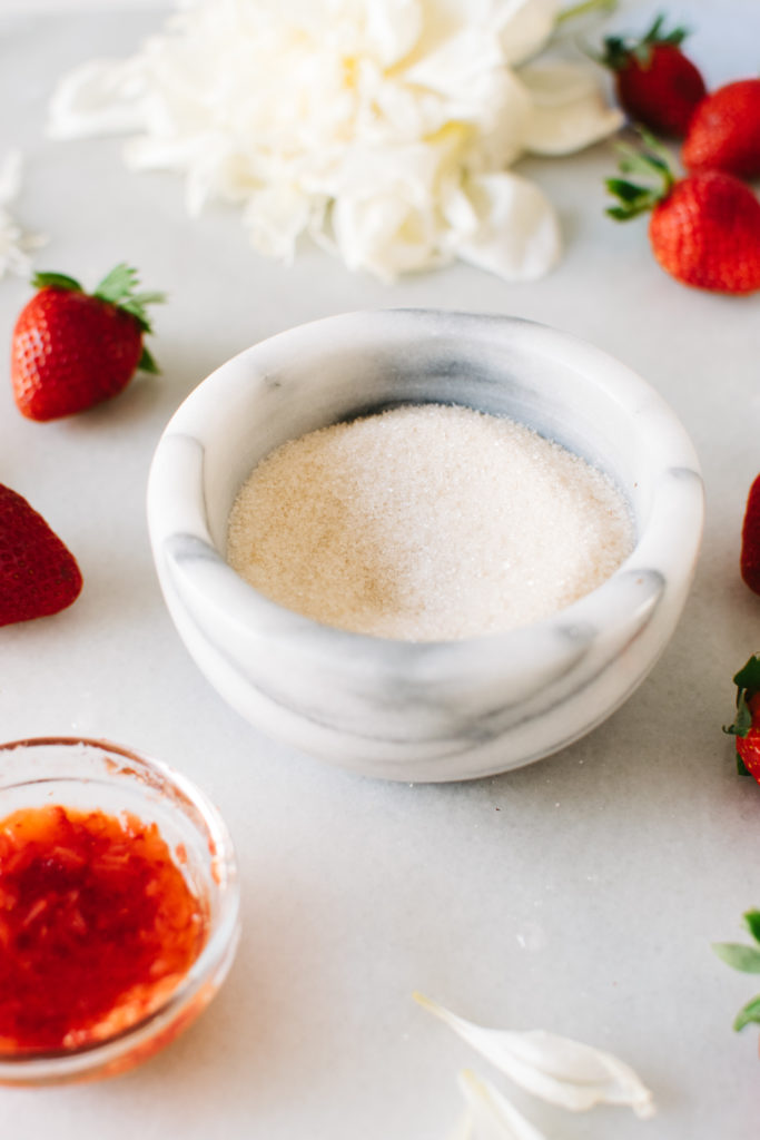 side-sugar-strawberries-scrub | Kale & Caramel