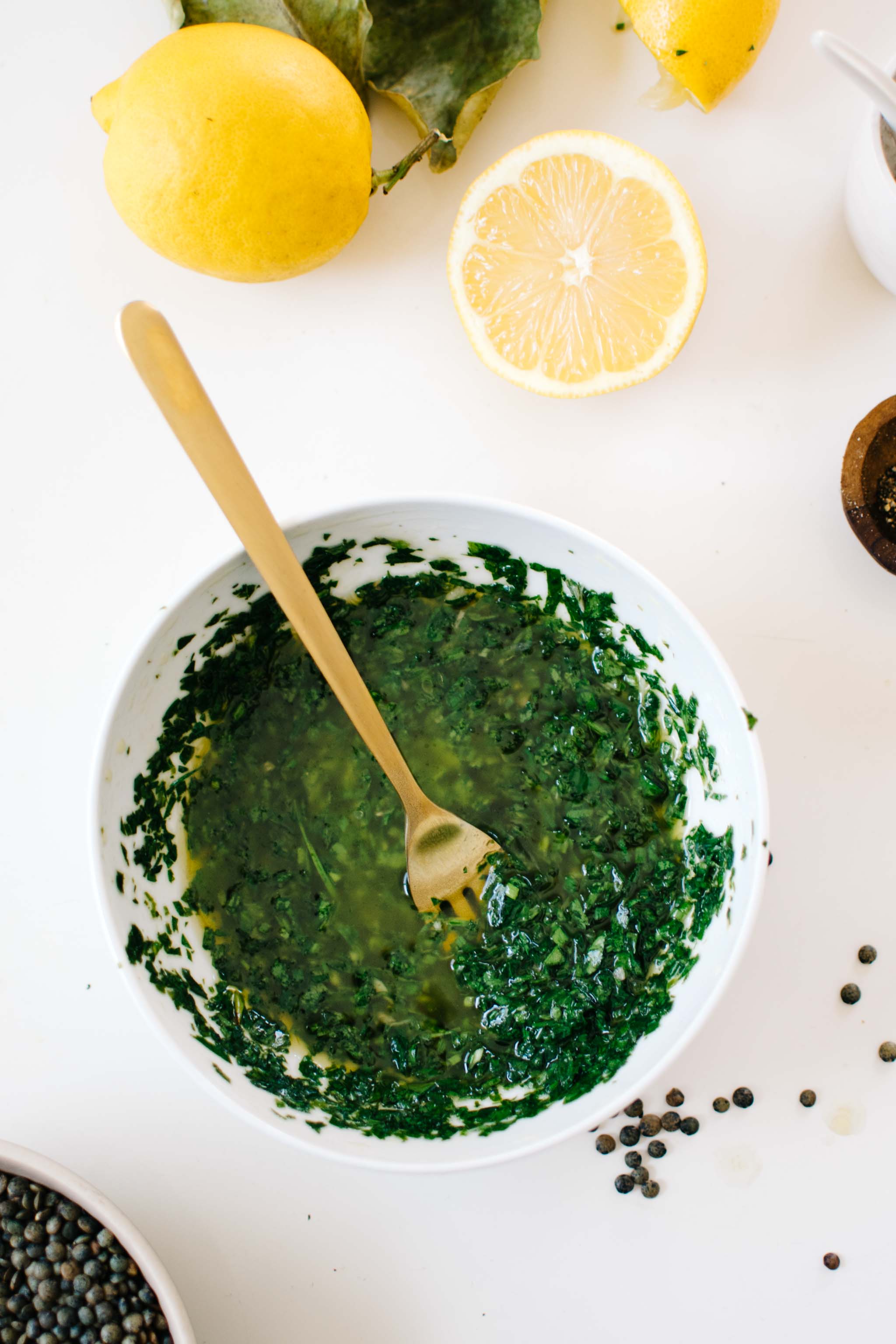olive oil lemon parsley chive sauce