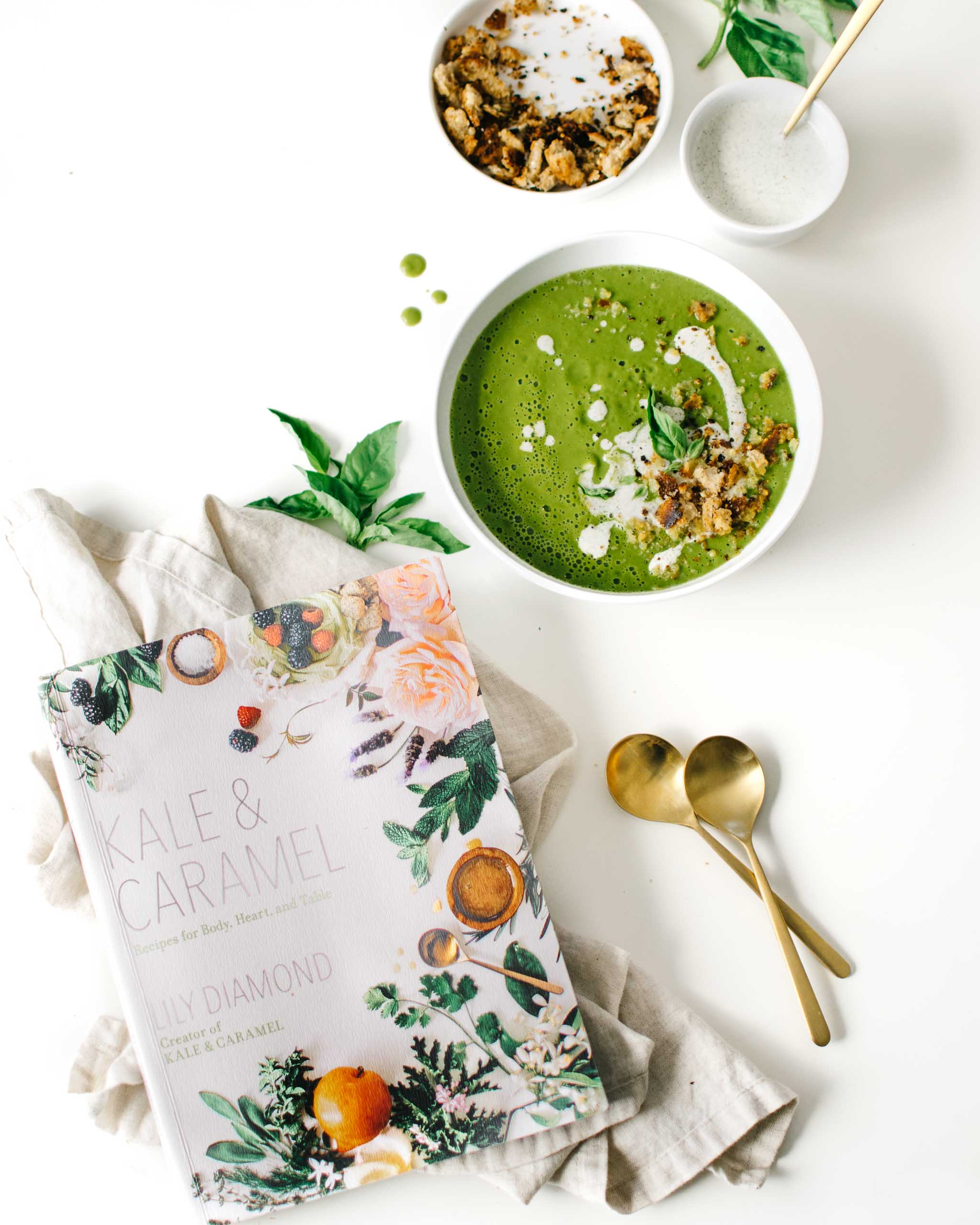 Zucchini Basil Soup from Kale & Caramel: Recipes for Body, Heart, and Table