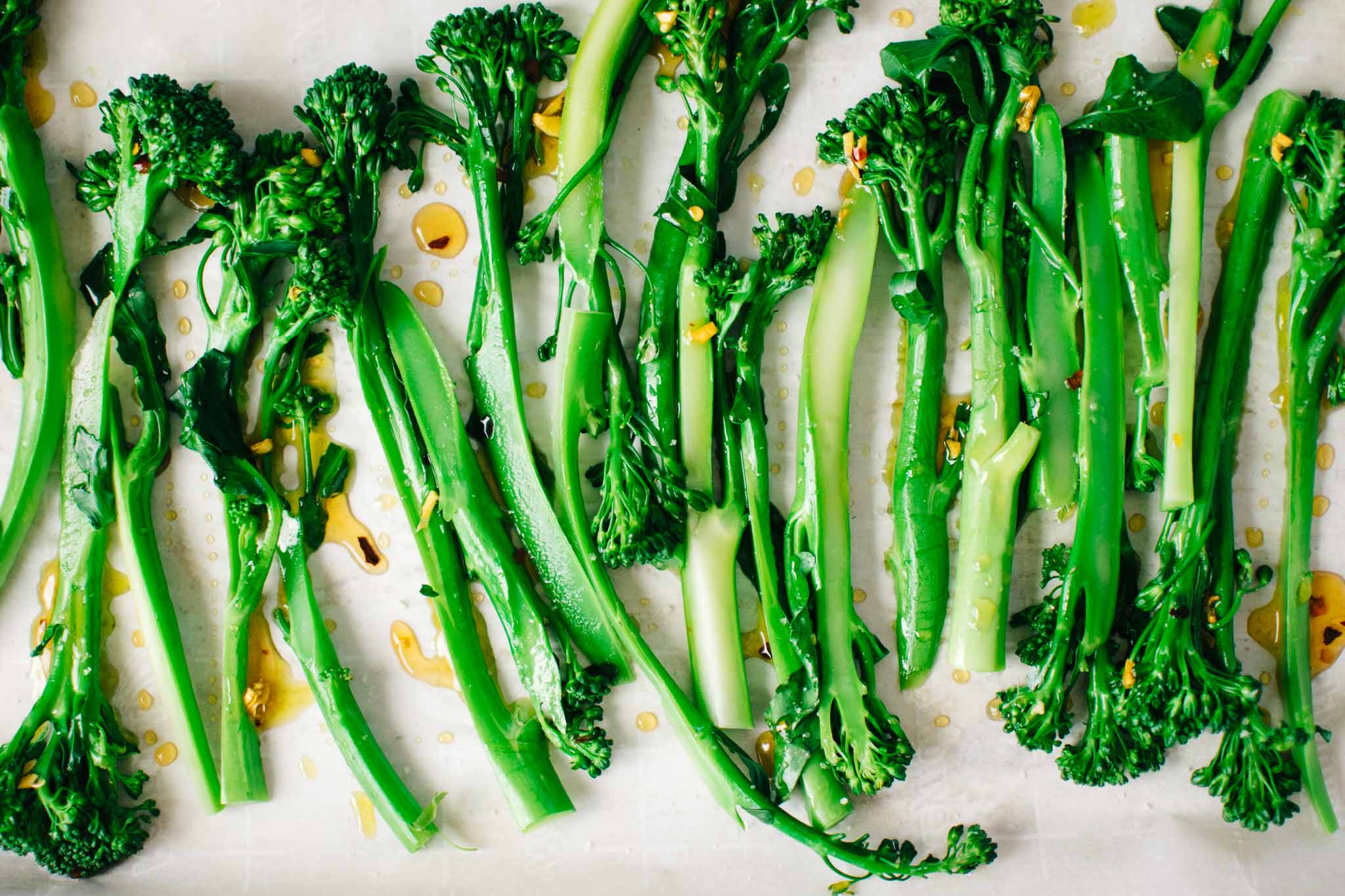 Sweet 'n' Spicy Charred Broccolini with Garlicky Ricotta