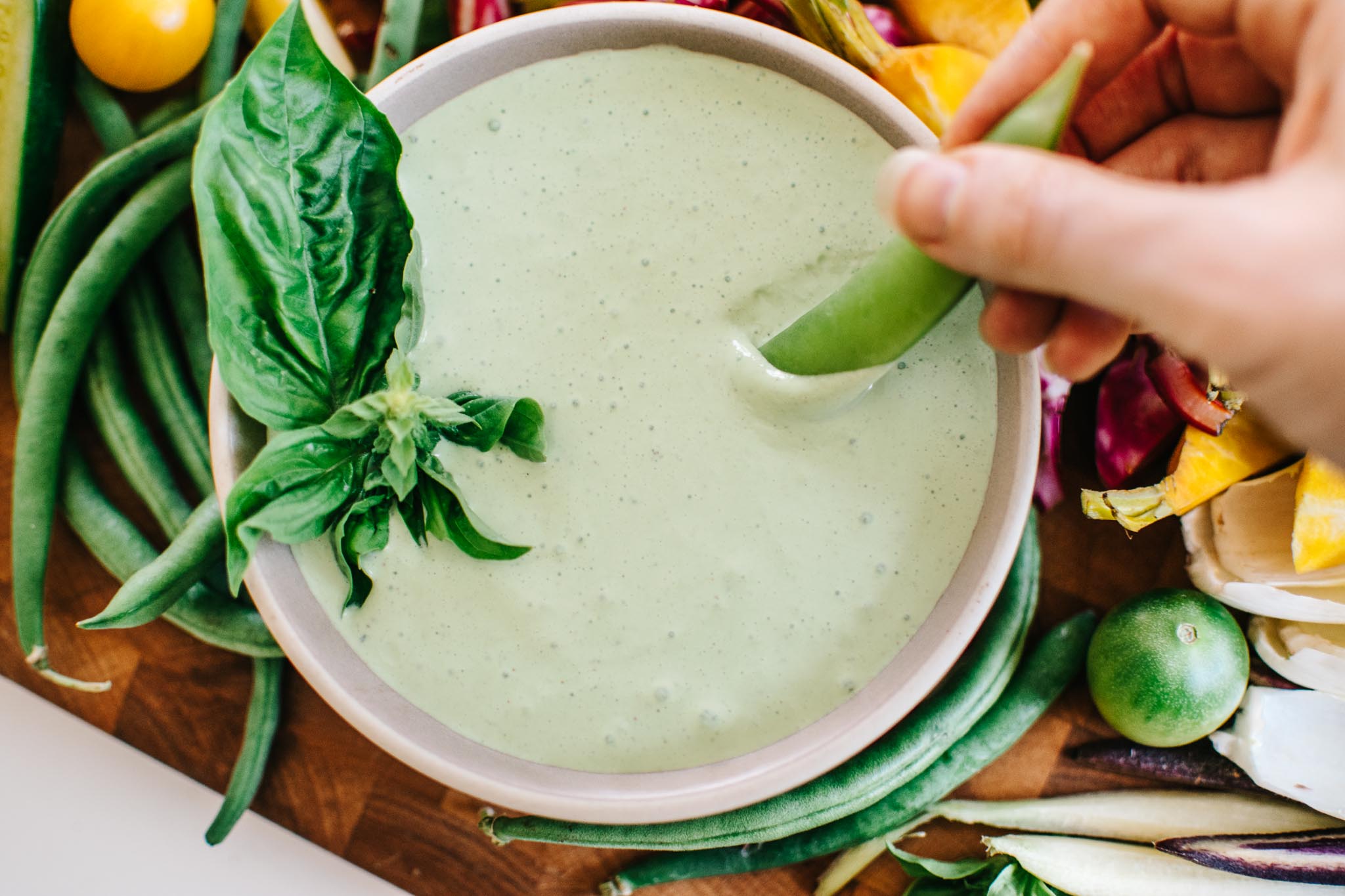 Pesto Yogurt Dip & The Ultimate Veggie Board