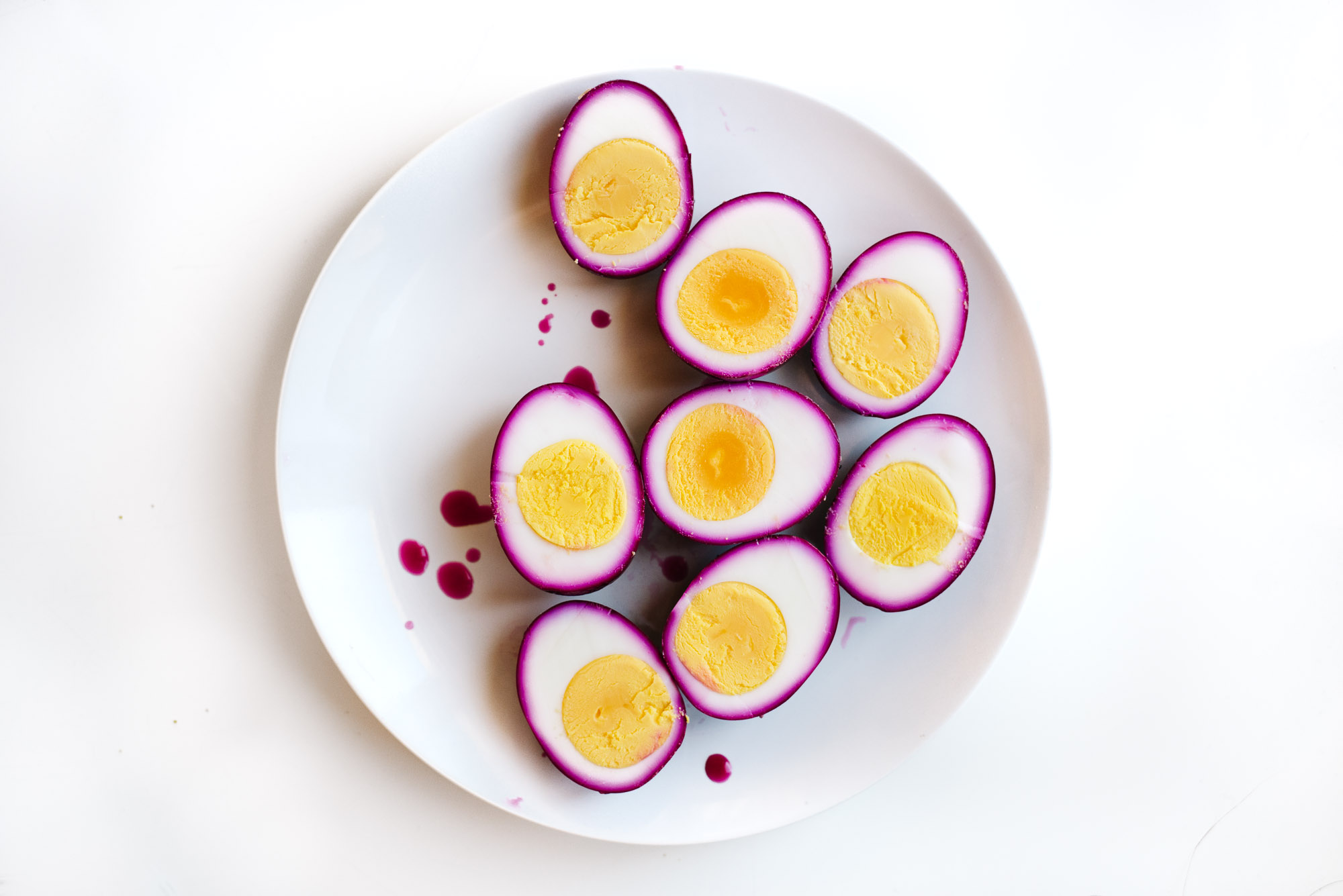 Vegetarian Passover Seder Plate with Beet-Pickled Deviled Eggs