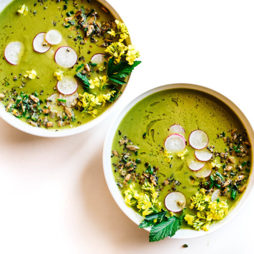 Roasted Fennel & Spring Greens Soup